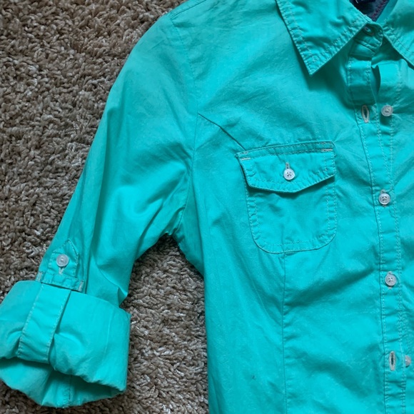 TOMMY HILFIGER Turquoise Button Down Shirt
sz S/P - Picture 4 of 5